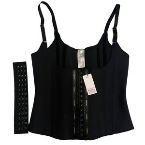 NEW FeelinGirl Open-Bust Waist Trimmer Latex Boned Corset Cincher Vest | XL